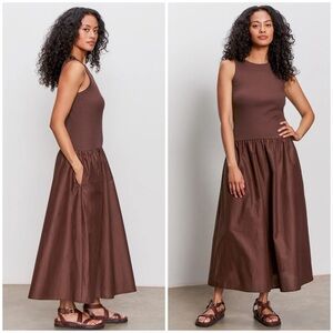 Sanctuary Sleeveless Brown/Plum Take Me Away Large Dress